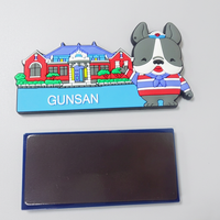 Aimant carré de réfrigérateur de publicité promotionnelle de logo personnalisé Aimant de réfrigérateur en PVC de sublimation de souvenir d'impression décorative en caoutchouc