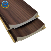 Panneau mural rainuré en WPC demi-lune 60 mm en charbon de bambou, revêtement mural moderne imperméable pour salon, usine OEM