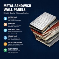 Panneaux muraux sandwich en métal EPS, aspect bois, pour l'extérieur, résistants aux intempéries, solution décorative pour bâtiments résidentiels