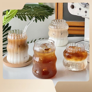 Groothandel 400/500Ml Hittebestendige Heldere Wolk Vorm Glazen Melk Ontbijt Glazen Kop Ijskoffie Sap Latte Bekers Om Te Drinken - Product Image 4
