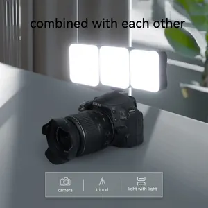 6000k มินิพ็อกเก็ตภาพถ่ายภาพแสงแบบชาร์จไฟได้ไฟ LED แบบพกพาสําหรับกล้อง Vlog ช่องสด