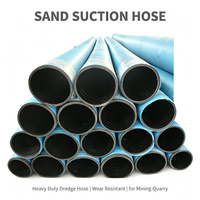 Tuyau d'aspiration et de refoulement de sable robuste en caoutchouc résistant à l'abrasion avec raccord à bride pour la construction