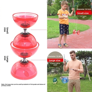 <span class=keywords><strong>Diabolo</strong></span> chinois <span class=keywords><strong>avec</strong></span> triple <span class=keywords><strong>roulement</strong></span>, poignée LED lumineuse et construction en plastique souple pour jonglerie sur campus - Product Image 4