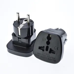 Universele Naar Schuko Eu Europese Type E Plug Adapter Duitsland Frankrijk Italië Euro Reizen Lading Power Plug Adapter Stopcontact