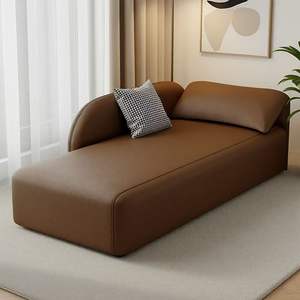 Ghế <span class=keywords><strong>sofa</strong></span> giường hiện đại cao cấp hai chỗ ngồi hình vuông bằng da thật thân thiện với môi trường năm 2026 dành cho phòng khách, phòng ngủ, căn hộ - Product Image 4