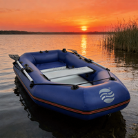 Radeau gonflable léger et durable en PVC, monoplace, épaissi, pliable, écologique, bateau de sauvetage d'urgence compatible électrique
