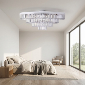 Lustres KEOU 50W 80W, luminaires suspendus modernes de luxe pliables en polycarbonate pour salon et chambre à coucher - Product Image 1