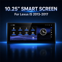 Autoradio Android 13 de 10,25 pouces avec GPS intégré, DSP, CarPlay et Auto Audio pour Lexus IS 2013-2017, version à bouton d'origine