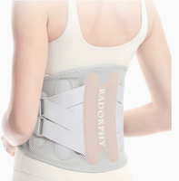 Ceinture de soutien lombaire RADORPHY 100% polyester respirant en maille, avec sangles croisées réglables, ergonomique, pour un usage quotidien au travail