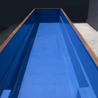 Nouvelle conception de toboggan en fibre de verre, échelle modulaire pour la maison, aire de jeux extérieure, pompe, modem, conteneur mobile 32 ports, piscine