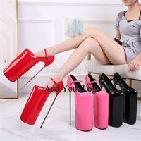 Chaussures de strip-teaseuse noires 30 talons très hauts plateforme sexy escarpins exotiques danse sur poteau chaussures de mode pour femmes