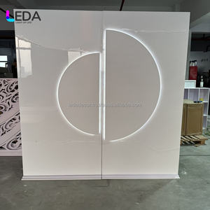 LEDA New Product White Square <b>Wedding</b> LED Acrylic <b>Backdrop</b> <b>Stand</b> <b>Wedding</b> Decoration - Product Image 4