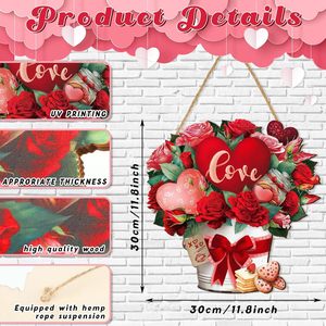 Juego de Adornos Colgantes para el Día de San Valentín DAMAI, Decoración Creativa para Colgar, Ambiente Romántico para Fiestas, Accesorios de Papel para Manualidades - Product Image 4