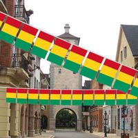 Guirlande de drapeaux de la Guinée, 20 drapeaux, 6 m, bannière en polyester, rayures verticales rouge, jaune, vert, pour décoration de fête