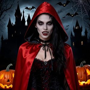 Mantella mantella vampiro di Halloween mantella mantelli, Unisex di Halloween Party reversibili con cappuccio vampiri adulti <span class=keywords><strong>mantello</strong></span> - Product Image 2