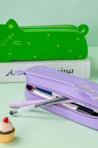 กล่องดินสอซิลิโคนขนาดใหญ่ ลายการ์ตูนแมว พกพาสะดวก สำหรับนักเรียน จัดเก็บเครื่องเขียน อุปกรณ์การเรียน - Product Image 4