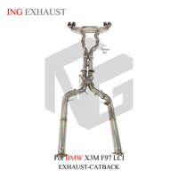 ING SUS304 X-Pipe Valved Catback pour BMW X3M F97 LCI S58 3.0T 2022+ |   Système de soudage TIG à quatre buses avec télécommande pour l'échappement - Vente en gros