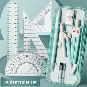 <span class=keywords><strong>Nouveaux</strong></span> produits : Ensemble d'apprentissage règle et compas <span class=keywords><strong>pour</strong></span> élèves du primaire – <span class=keywords><strong>Outils</strong></span> de dessin mathématique tendance en métal et plastique – Vente en gros - Product Image 3