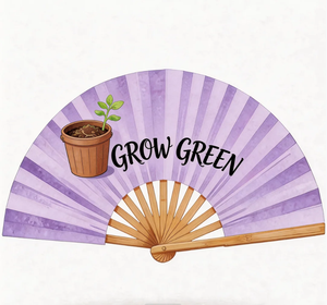 Abanico de Bambú Grande Personalizado de 13 Pulgadas, Abanico Plegable de Bambú para Bodas, Fiestas, Carnavales - Product Image 3