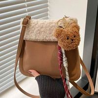 Toptan Sevimli Peluş Ayı Anahtarlık Askılı İp ile Trend Çanta Süsü Kadın Moda Çanta Aksesuarı Toplu Tedarik