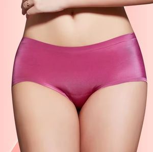 Sommerliche Mehrfarbige Mittelhohe Nahtlose Slips Übergroße Unterwäsche Eisseide Atmungsaktive Damen-Slips - Product Image 6