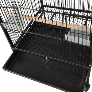 <span class=keywords><strong>Jaula</strong></span> de Lujo Grande de Metal Negro con 4 Ruedas <span class=keywords><strong>para</strong></span> Loros, Canarios, Guacamayos y Periquitos, Venta al por Mayor - Product Image 3