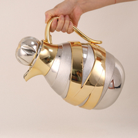 Carafe à café traditionnelle du Moyen-Orient, 1000 ml, extérieur en plastique sans BPA, intérieur en verre résistant à la chaleur