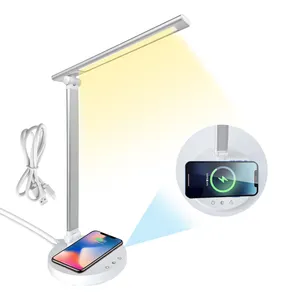 Multifunctional LED Desk Lamp with Wireless Charger Eye-Caring LED Table Lamp With Touch Control Reading Night Light
