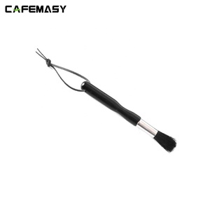 Moulin à café Barista à Long manche en bois, <span class=keywords><strong>brosse</strong></span> de nettoyage de poudre, Machine à café, manche en bois, poils de cochon, Espresso - Product Image 3