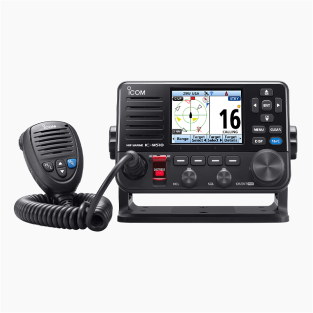 ICOM IC-M510 Class-D DSC VHF Marine Radio with Wi-Fi Function Fixed Mount IP68 Waterproof Boat GNSS AIS Marine Mobile Radio