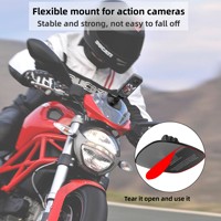 Motorrad-Fahrzubehör-Set für GoPro/DJI/Insta360 Brustgurt und Helm Flexibler Klebemontagehalter Komplettes POV-Set