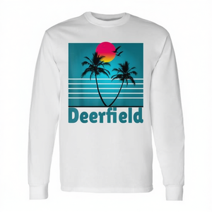 Deerfield Beach, Floride, États-Unis, T-shirt à manches longues, souvenirs d'été, T-shirt promotionnel - Product Image 2