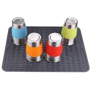 Silicone Tige Carrée De Cuisine Évier Retrousser Plat Drainerd Etendoir - Product Image 1