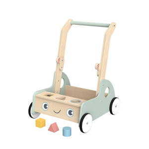 Trotteur en bois <span class=keywords><strong>2</strong></span> en 1 Centre d'activités multifonctionnel Chariot à tirer et à pousser pour l'apprentissage de la marche pour bébé - Product Image 5