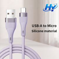 Câble de charge rapide USB-A vers Micro USB en silicone souple et durable pour anciens téléphones mobiles Android – Vente en gros