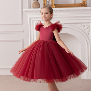 Robe de princesse en tulle et maille pour filles, élégante, pour fête, récital de piano, spectacle, concours, anniversaire, déguisement - Product Image 3