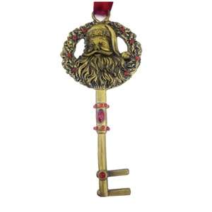 <strong>Santa</strong> <strong>Key</strong> Big Hanging Ornaments Christmas,2021 Metal square Oversized China Gold Christmas Ornaments for Decoration Bulk Display - Product Image 1