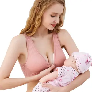 Sujetador de Lactancia materna para mujer, ropa interior de maternidad con cierre frontal, lencería de Lactancia