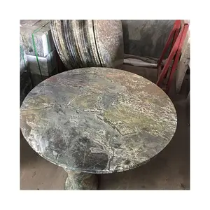 Mesa redonda para decoração de exterior, mesa de granito verde nove dragões, mobília moderna para sala de estar, mesa de centro de granito chinês, 1/1 mm