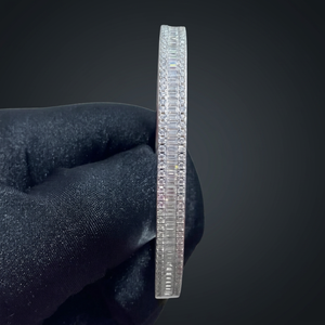 Pulsera de Plata de Ley S925 con Moissanita de KIVORA, Brazalete Ajustable con Corte Esmeralda, Banda de Diamantes para Mujer, Regalo para Fiesta - Product Image 2