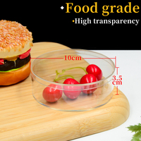 Boîtes d'emballage de desserts rondes transparentes personnalisées en plastique de qualité alimentaire pour biscuits, bonbons, collations et salades