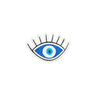 Patchs pour les yeux bleus une broderie de carte Multi Design chapeau yeux fer sur des patchs pour les yeux brodés pour la décoration de sac de vêtements