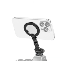 Support de téléphone magnétique en alliage d'aluminium-OTAN Cold Shoe & 1/4 "Thread for IPhone/DSLR Multi-Angle Photography/Livestream Accessory