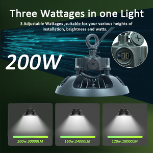 Projecteur LED UFO Premium pour Grandes Dépendances 100W 150W 200W Dimmable Boîtier en Aluminium pour Centre de Distribution Allée Commerciale Gymnase - Product Image 1