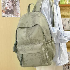 Custom Bamboo Printing Unisex <b>Lightweight</b> Junior High School Bag College Student <b>Backpack</b> With Logo - Product Image 6