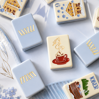Tuiles de Mahjong Américaines Apres Mahj, Ensemble de Tuiles de Mahjong Personnalisées sur le Thème du Ski, Tuiles de Mahjong de Luxe pour Soirée de Jeu