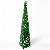 Arbre de Noël artificiel vert de 150 cm avec base métallique stable pour la décoration des fêtes - Vente en gros