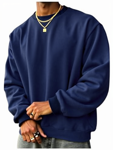 Sweat à capuche pour homme, poids lourd 220 g/m², en polyester/coton respirant, doublé, brodé, imprimé, sans cordon, couleur unie, pour l'extérieur - Product Image 2