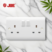 Enchufe de Pared Retro de Baquelita Blanco con Interruptor, Estándar Británico 13A, Monopolar/Bipolar, 250V, para Hogar y Oficina