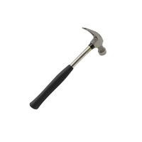 Marteau à griffes de 8 oz - Manche en acier tubulaire solide - Tête en acier forgé à grain fin - Poignée en caoutchouc antidérapante